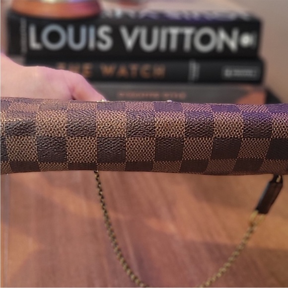 🤎LV EVA DAMIER EBENE Pochette / Clutch🎀 2015 collection✨EUC✨ - Picture 6 of 17